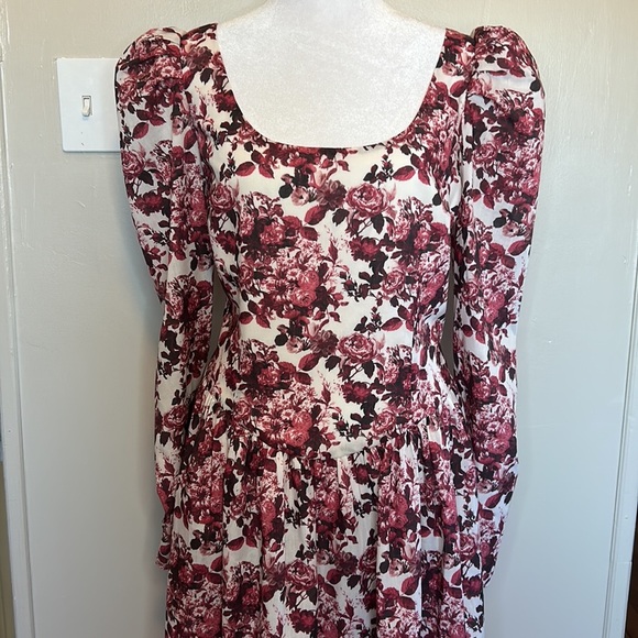 Tuckernuck Damaris Bailey Elisabeth Floral Puff Sleeve Dress New Size Large - Picture 6 of 13